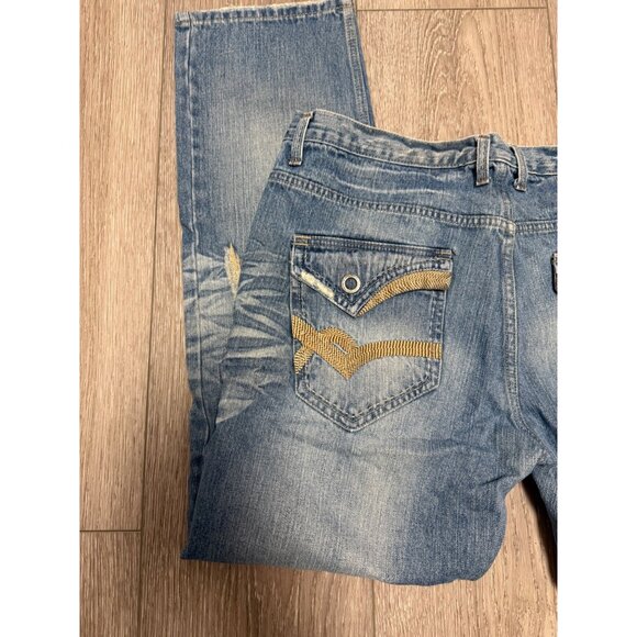 JORDAN CRAIG SIZE 38 DISTRESSED JEAN 32 INSEAM BACK POCKET - Picture 2 of 13